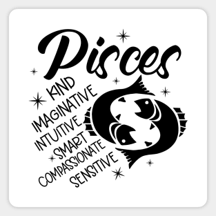 Pisces Zodiac Sign Positive Personality Traits Magnet